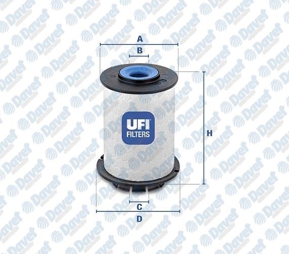 UFI 2603300 Yakit Filtresi Chevrolet Aveo Hatchback 1.2 1.4 1.6 2011-> Aveo Sedan 1.3d